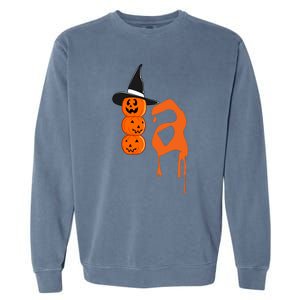 Comma La Funny Kamala Harris Halloween Pumpkin Garment-Dyed Sweatshirt