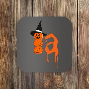 Comma La Funny Kamala Harris Halloween Pumpkin Coaster