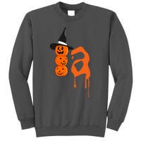 Comma La Funny Kamala Harris Halloween Pumpkin Tall Sweatshirt