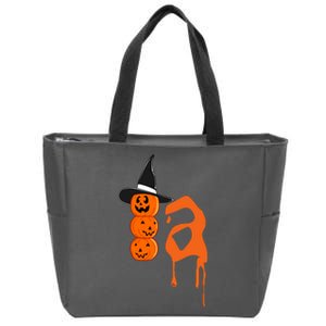 Comma La Funny Kamala Harris Halloween Pumpkin Zip Tote Bag