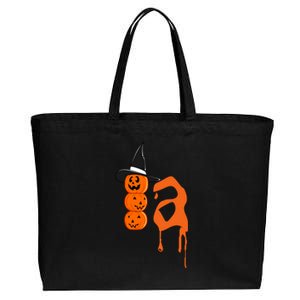 Comma La Funny Kamala Harris Halloween Pumpkin Cotton Canvas Jumbo Tote