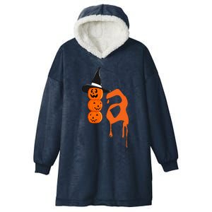 Comma La Funny Kamala Harris Halloween Pumpkin Hooded Wearable Blanket