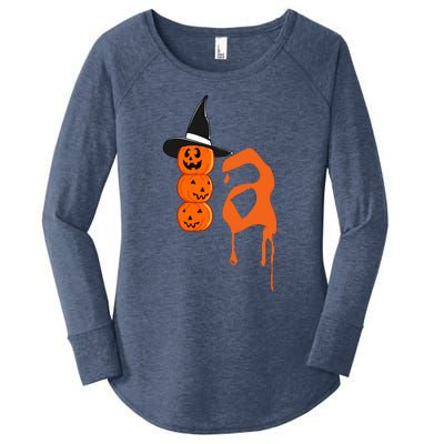 Comma La Funny Kamala Harris Halloween Pumpkin Women's Perfect Tri Tunic Long Sleeve Shirt