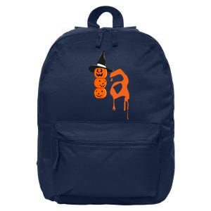 Comma La Funny Kamala Harris Halloween Pumpkin 16 in Basic Backpack