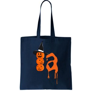 Comma La Funny Kamala Harris Halloween Pumpkin Tote Bag