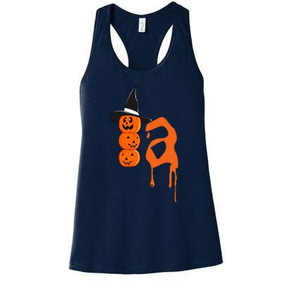 Comma La Funny Kamala Harris Halloween Pumpkin Women's Racerback Tank