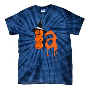 Comma La Funny Kamala Harris Halloween Pumpkin Tie-Dye T-Shirt