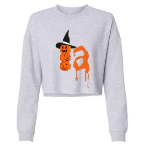 Comma La Funny Kamala Harris Halloween Pumpkin Cropped Pullover Crew