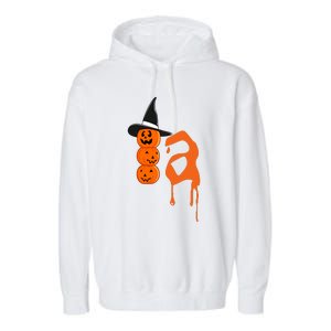 Comma La Funny Kamala Harris Halloween Pumpkin Garment-Dyed Fleece Hoodie