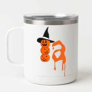 Comma La Funny Kamala Harris Halloween Pumpkin 12 oz Stainless Steel Tumbler Cup