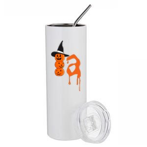 Comma La Funny Kamala Harris Halloween Pumpkin Stainless Steel Tumbler