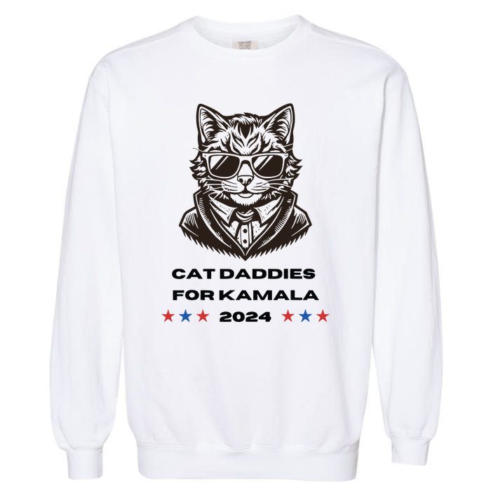 Cat Ladies For Kamala Cat 2024 Garment-Dyed Sweatshirt