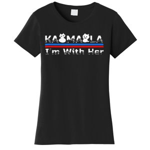 Cat Ladies For Kamala Im With Her For President Early Women's T-Shirt