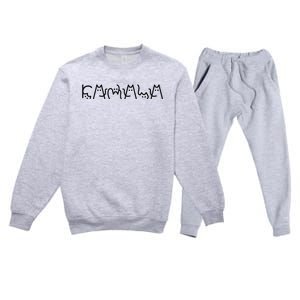 Cat Lady For Kamala Harris 2024 Cat Lettering Cat Ladies Premium Crewneck Sweatsuit Set