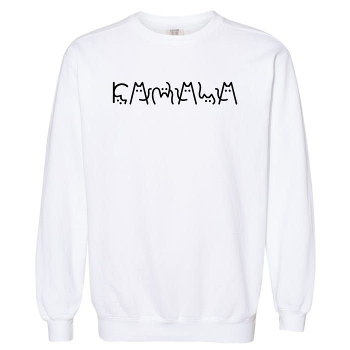 Cat Lady For Kamala Harris 2024 Cat Lettering Cat Ladies Garment-Dyed Sweatshirt