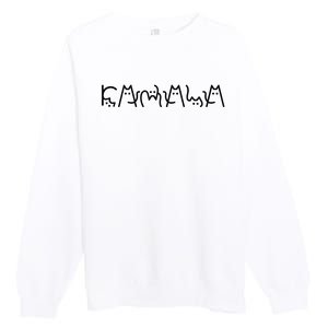 Cat Lady For Kamala Harris 2024 Cat Lettering Cat Ladies Premium Crewneck Sweatshirt