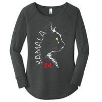 Cat Ladies For Kamala Cat 2024 President Kamala Harris Women's Perfect Tri Tunic Long Sleeve Shirt