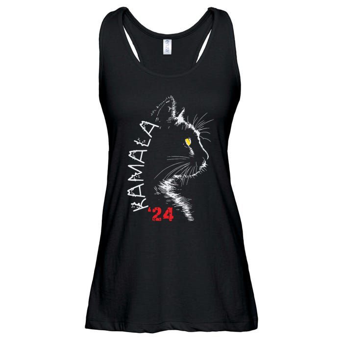 Cat Ladies For Kamala Cat 2024 President Kamala Harris Ladies Essential Flowy Tank