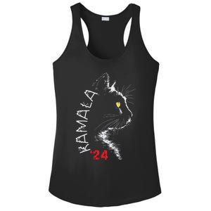 Cat Ladies For Kamala Cat 2024 President Kamala Harris Ladies PosiCharge Competitor Racerback Tank