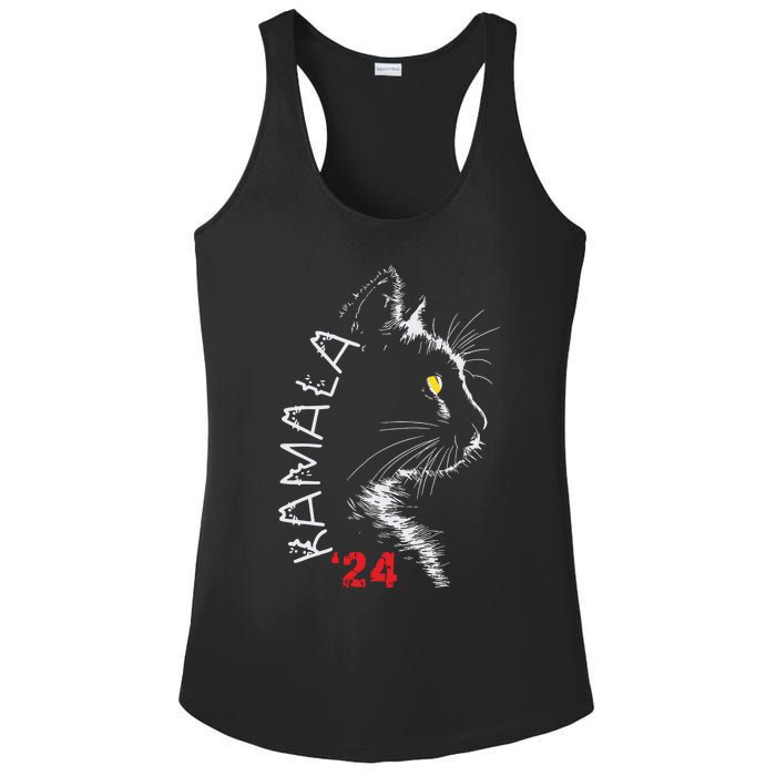 Cat Ladies For Kamala Cat 2024 President Kamala Harris Ladies PosiCharge Competitor Racerback Tank