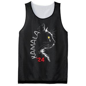 Cat Ladies For Kamala Cat 2024 President Kamala Harris Mesh Reversible Basketball Jersey Tank