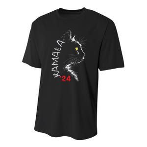 Cat Ladies For Kamala Cat 2024 President Kamala Harris Youth Performance Sprint T-Shirt