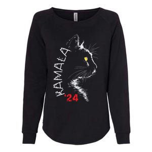 Cat Ladies For Kamala Cat 2024 President Kamala Harris Womens California Wash Sweatshirt