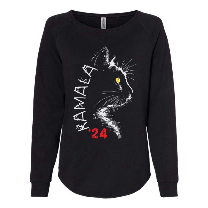 Cat Ladies For Kamala Cat 2024 President Kamala Harris Womens California Wash Sweatshirt