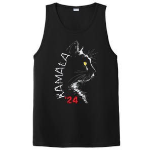 Cat Ladies For Kamala Cat 2024 President Kamala Harris PosiCharge Competitor Tank