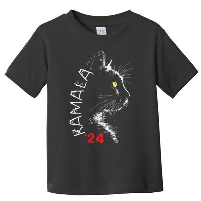 Cat Ladies For Kamala Cat 2024 President Kamala Harris Toddler T-Shirt