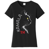 Cat Ladies For Kamala Cat 2024 President Kamala Harris Women's T-Shirt