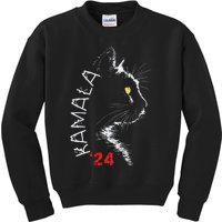 Cat Ladies For Kamala Cat 2024 President Kamala Harris Kids Sweatshirt