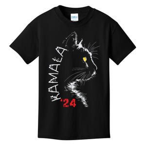 Cat Ladies For Kamala Cat 2024 President Kamala Harris Kids T-Shirt