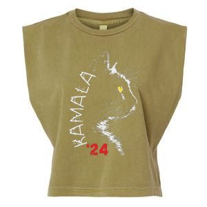 Cat Ladies For Kamala Cat 2024 President Kamala Harris Garment-Dyed Women's Muscle Tee