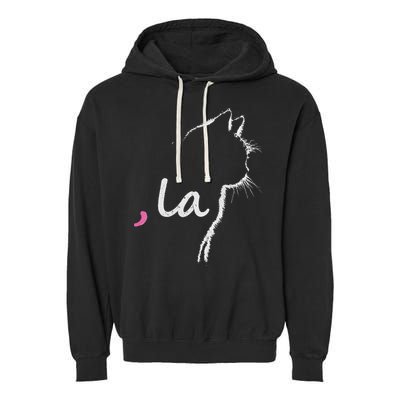 Cat Ladies For Kamala Harris For President 2024 Comma La Garment-Dyed Fleece Hoodie