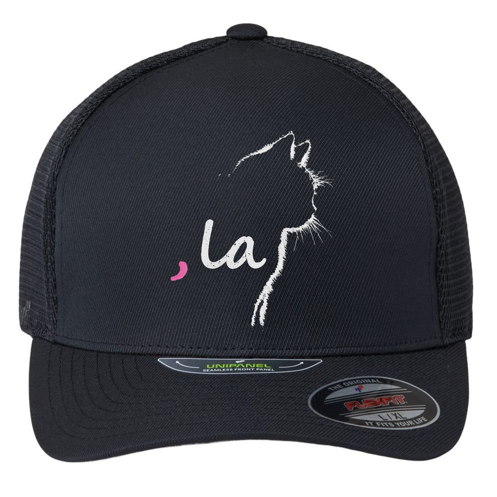 Cat Ladies For Kamala Harris For President 2024 Comma La Flexfit Unipanel Trucker Cap