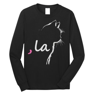 Cat Ladies For Kamala Harris For President 2024 Comma La Long Sleeve Shirt