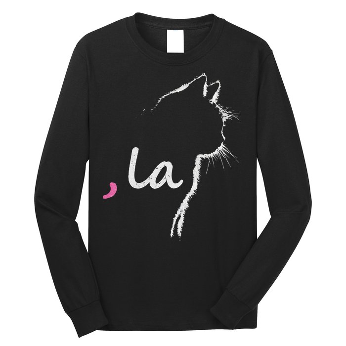 Cat Ladies For Kamala Harris For President 2024 Comma La Long Sleeve Shirt