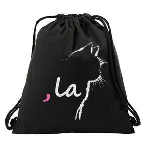 Cat Ladies For Kamala Harris For President 2024 Comma La Drawstring Bag