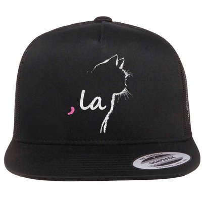 Cat Ladies For Kamala Harris For President 2024 Comma La Flat Bill Trucker Hat