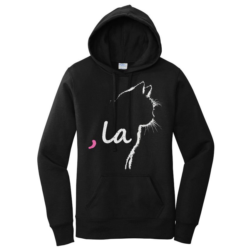 Cat Ladies For Kamala Harris For President 2024 Comma La Women's Pullover Hoodie