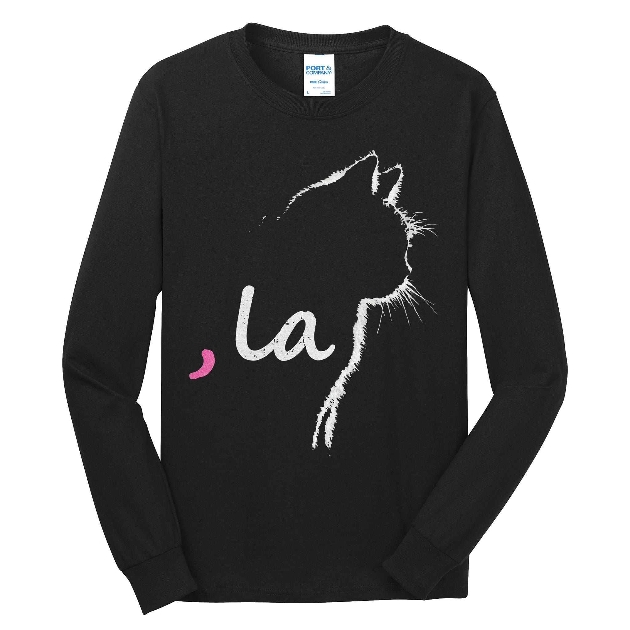 Cat Ladies For Kamala Harris For President 2024 Comma La Tall Long Sleeve T-Shirt