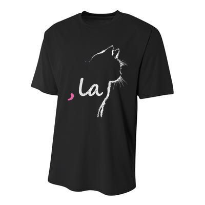 Cat Ladies For Kamala Harris For President 2024 Comma La Youth Performance Sprint T-Shirt