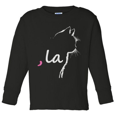 Cat Ladies For Kamala Harris For President 2024 Comma La Toddler Long Sleeve Shirt