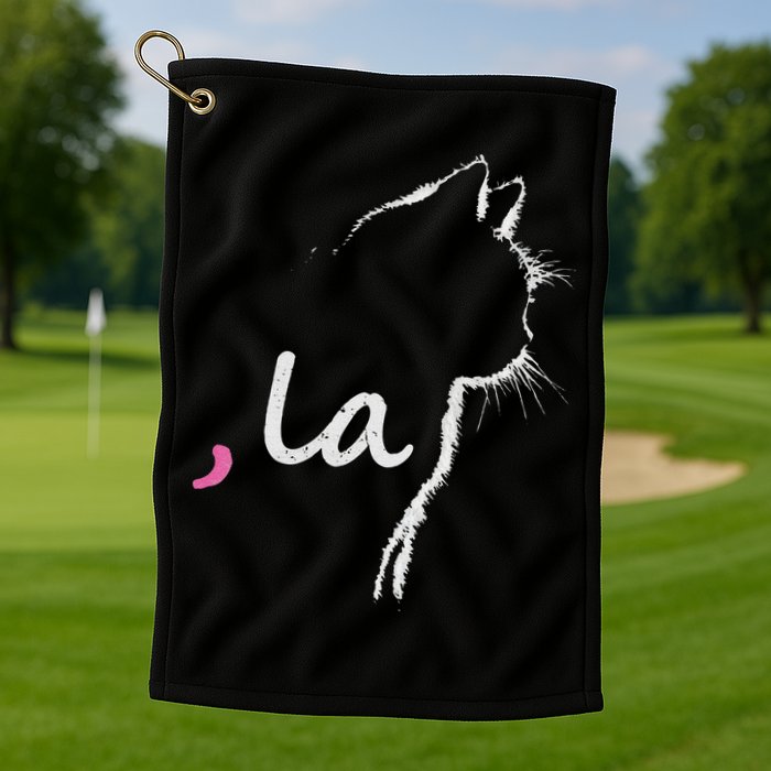 Cat Ladies For Kamala Harris For President 2024 Comma La Golf Towel