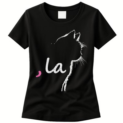 Cat Ladies For Kamala Harris For President 2024 Comma La Womens T-Shirt