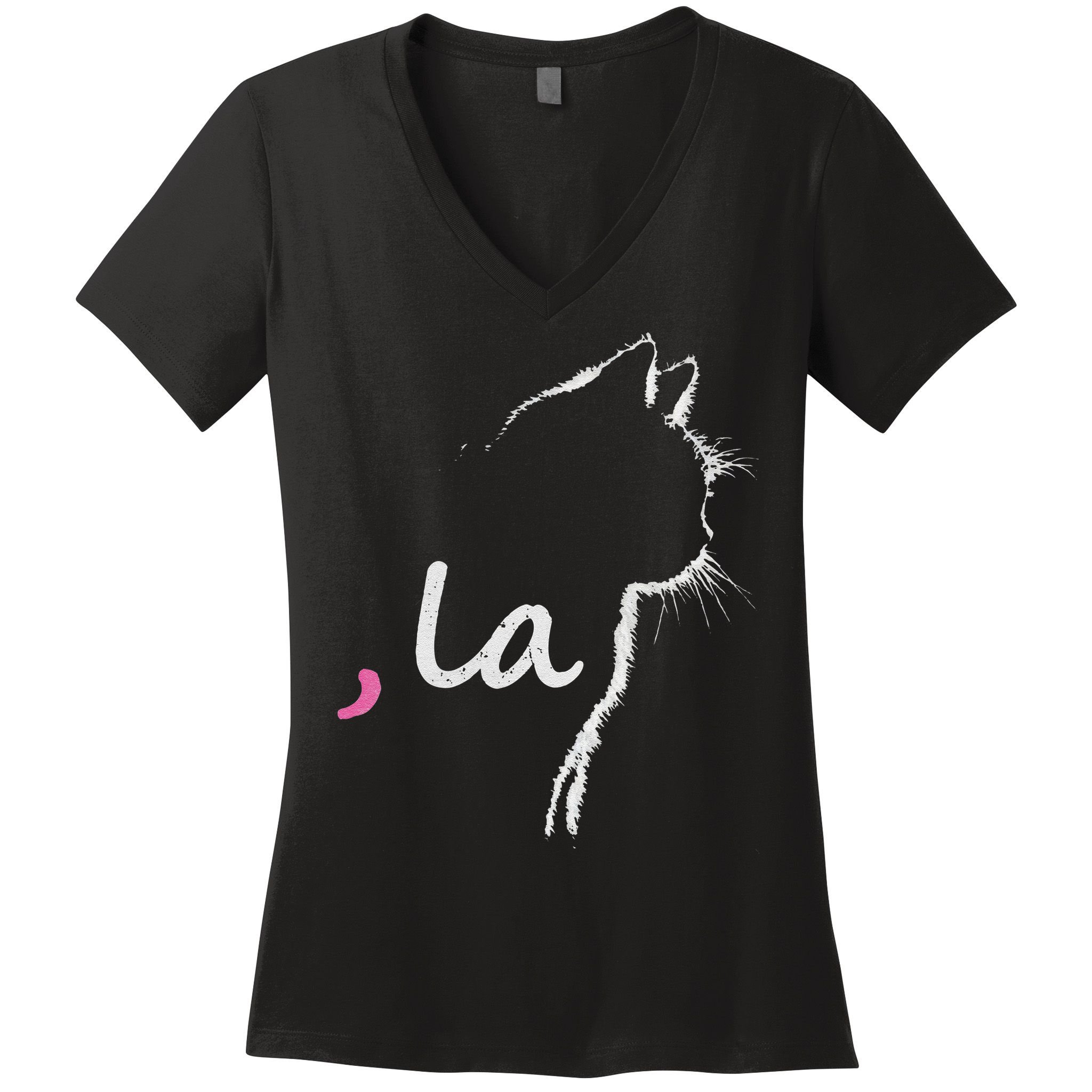 Cat Ladies For Kamala Harris For President 2024 Comma La Women's V-Neck T-Shirt
