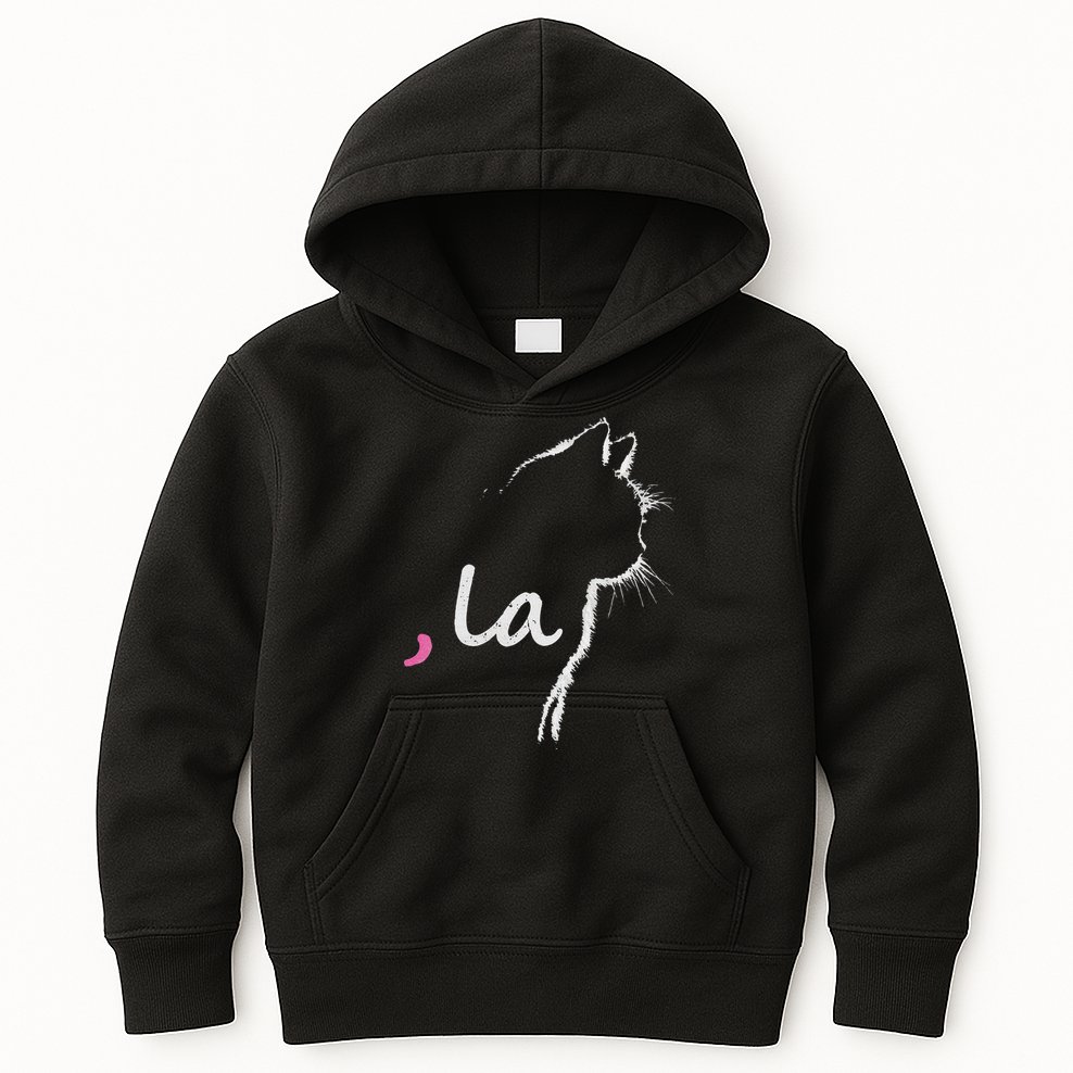Cat Ladies For Kamala Harris For President 2024 Comma La Kids Hoodie