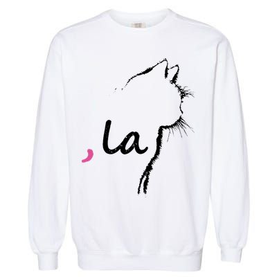 Cat Ladies For Kamala Harris For President 2024 Comma La Garment-Dyed Sweatshirt
