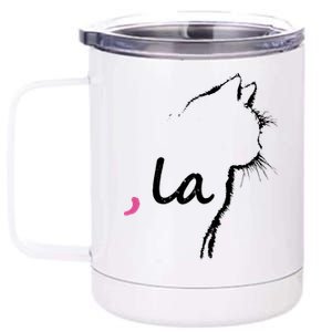 Cat Ladies For Kamala Harris For President 2024 Comma La 12 oz Stainless Steel Tumbler Cup